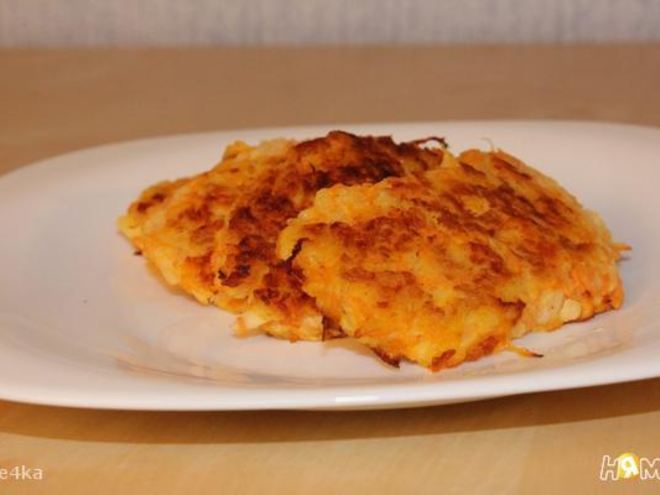 Рецепт морковна-яблочных оладьи