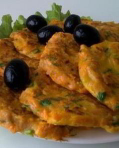 Оладушки из тыквы и колбасы по-польски