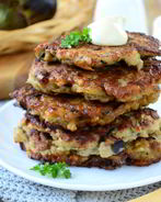 Оладьи из баклажанов и картофеля