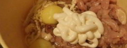 оладьи из куриного фарша. Шаг 6