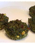 Оладьи из шпината с творогом