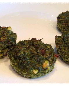 Оладьи из шпината с творогом