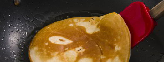 оладьи на кефире с фруктами. Шаг 5