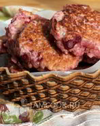 Оладьи постные с ягодами