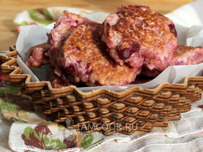 Рецепт оладий постных с ягодами