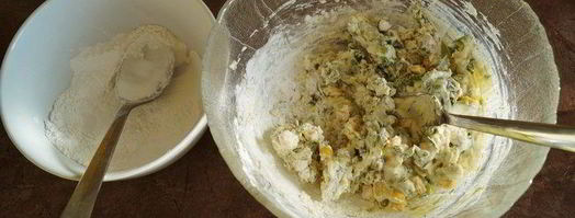 оладьи с кукурузой и горошком. Шаг 5