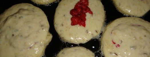 овсяные оладушки с малиной. Шаг 8