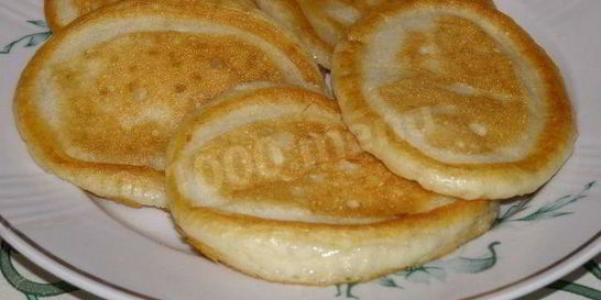 Пышные оладьи на кефире без яиц