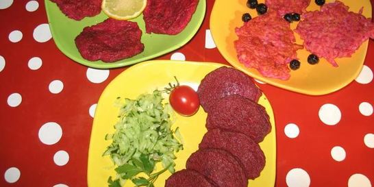 Свекольные оладьи