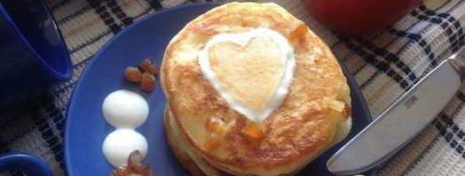 творожные оладьи с яблоками. Шаг 8