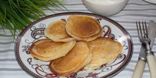 Вкусные оладьи на кефире