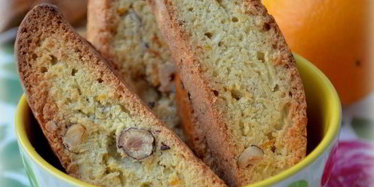 Бискотти с фундуком и апельсином