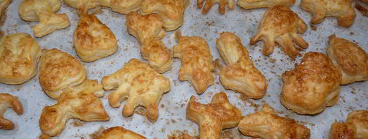 детское печенье из слоеного теста. Шаг 2