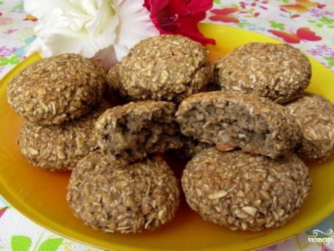 Рецепт печенья из банана и геркулеса