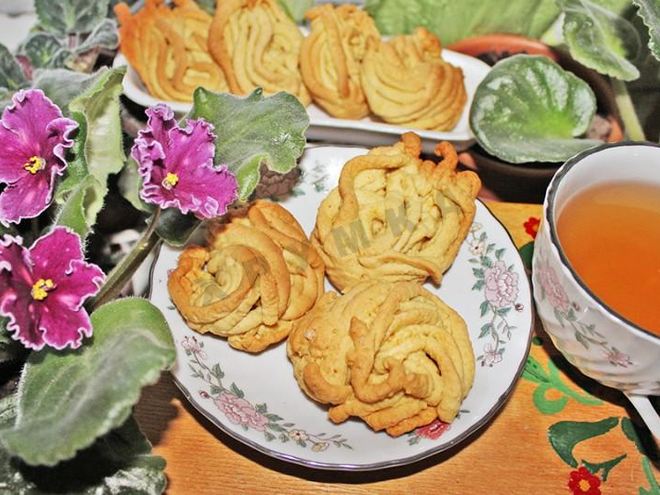 Рецепт печенья хризантема через мясорубку