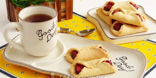 Печенье с клубникой