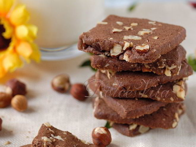 Рецепт печенья шоколадно-ореховые ломтики
