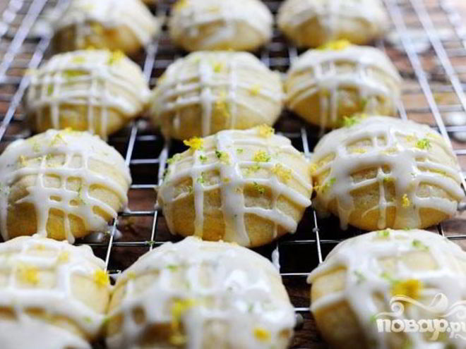 Рецепт цитрусового печенья в глазури