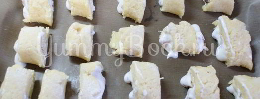 творожное печенье с безе и орехами. Шаг 6