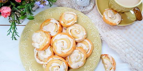 Творожное печенье с меренгой