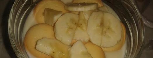 ванильный пудинг с бананом и печеньем. Шаг 7
