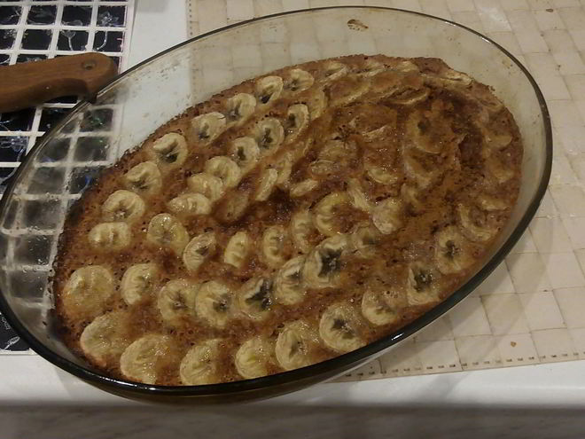 Рецепт бананового пирога с корицей