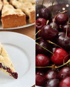 Баскский пирог с черешней