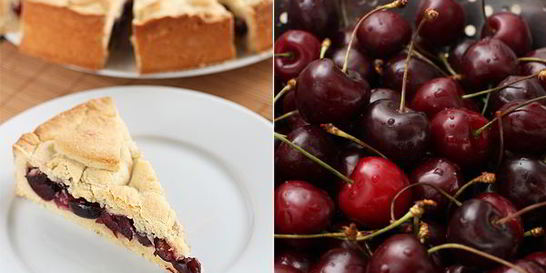 Баскский пирог с черешней