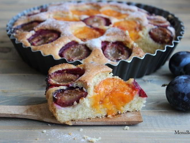 Рецепт быстрого сливового пирога