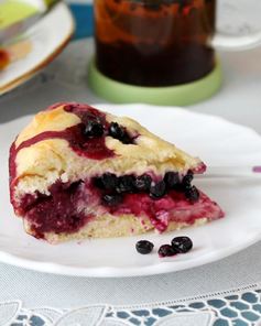 Дрожжевой пирог с черникой