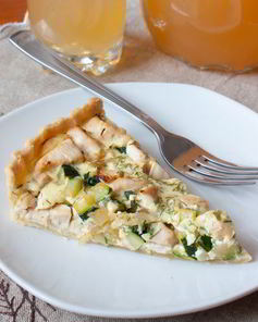 Киш с курицей и цуккини