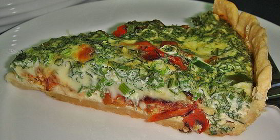 Киш с зеленью