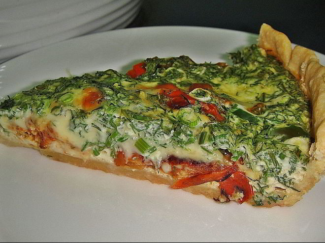 Рецепт киша с зеленью