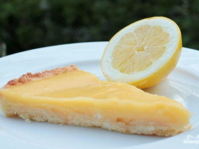 Рецепт песочного лимонного пирога