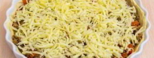 пирог из слоеного теста с фаршем и овощами. Шаг 14