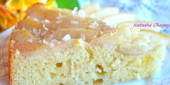 Пирог с грушами и кокосом