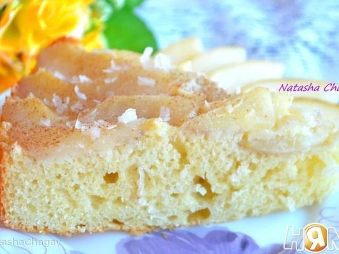 Рецепт пирога с грушами и кокосом