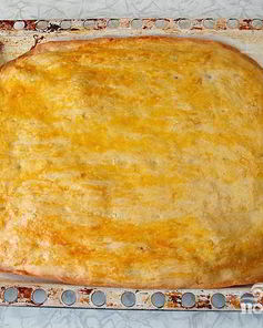 Пресный пирог с грибами