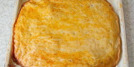 Пресный пирог с грибами