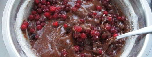 шоколадный пирог с брусникой. Шаг 3