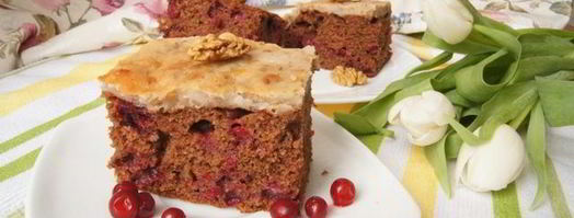 шоколадный пирог с брусникой. Шаг 7