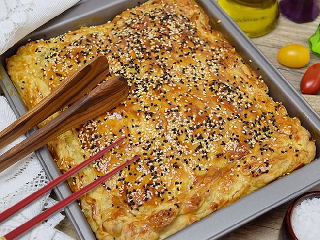 Рецепт слоеного пирога с мясом и картошкой