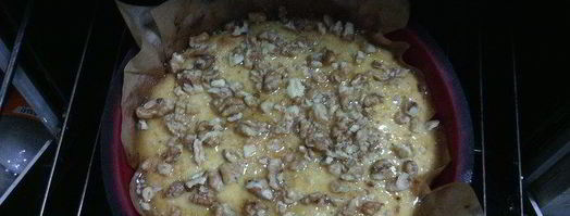 тыквенный пирог с лимонной заливкой и орехами. Шаг 7