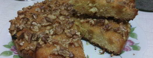 тыквенный пирог с лимонной заливкой и орехами. Шаг 9