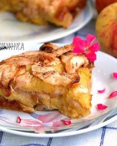 Яблочный пирог-пудинг