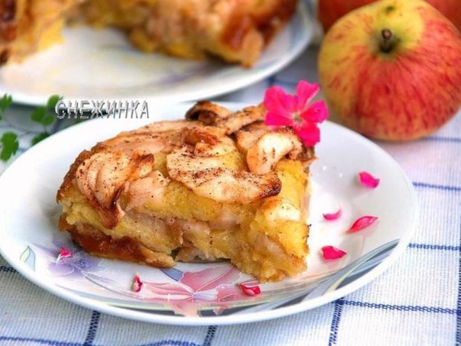 Рецепт яблочного пирога-пудинга
