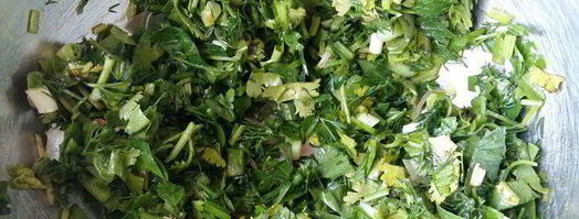 кутабы с зеленью. Шаг 4