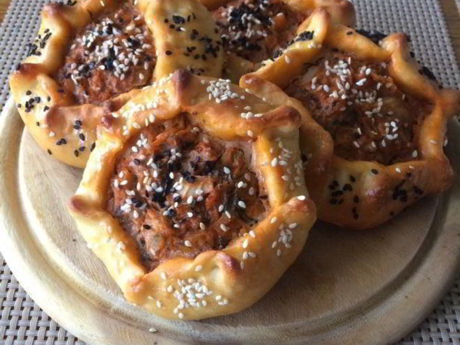 Рецепт открытых пирожков с капустой