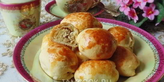 Пирожки Быстрые с курицей и яйцом