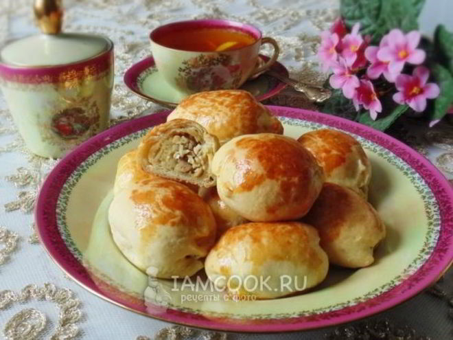 Рецепт пирожков быстрых с курицей и яйцом